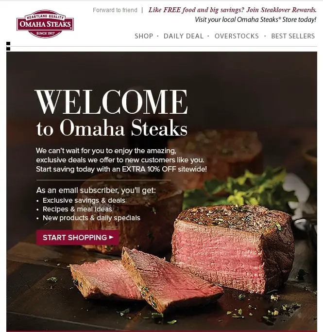 10% Off Omaha Steaks Coupon Code