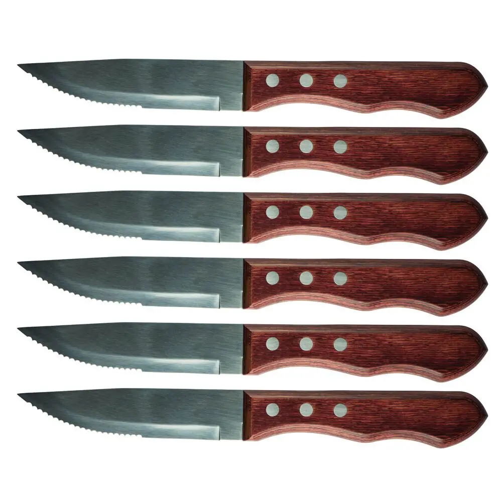 100% Genuine! AVANTI Jumbo Steak Knives Set of 6 High Quality S/S! RRP ...