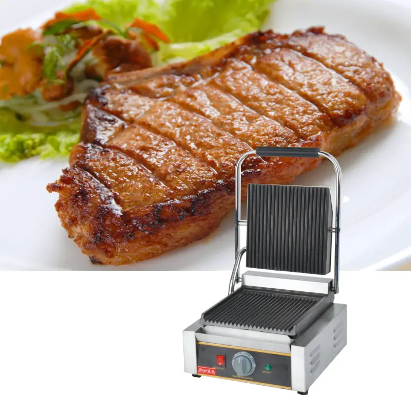 110V 220V 1800W Non Stick Commercial Electric Contact Grill Steak ...