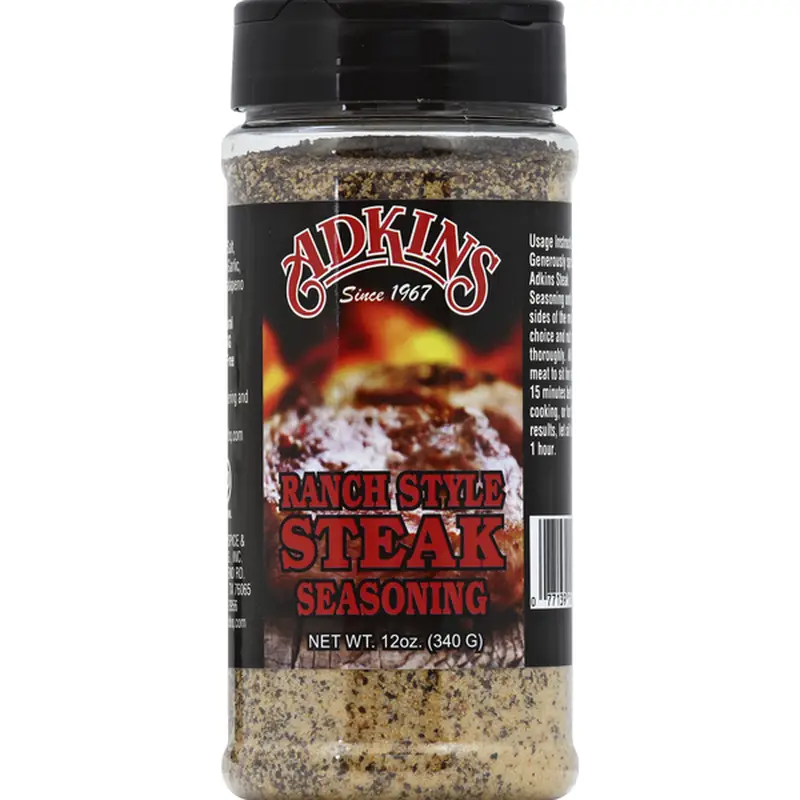 Adkins Seasoning Seasoning, Steak, Ranch Style (12 oz)