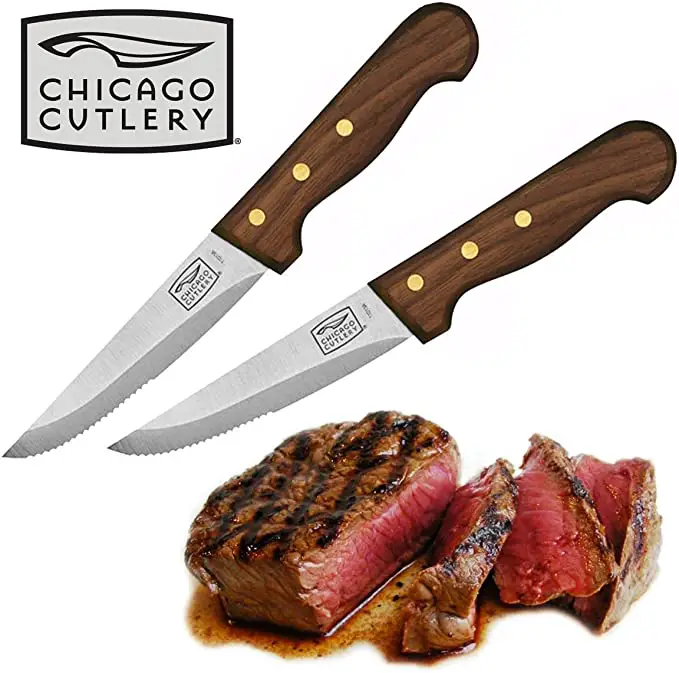 Amazon.com: 2 Chicago Cutlery Professional Steak House Knife Triple ...