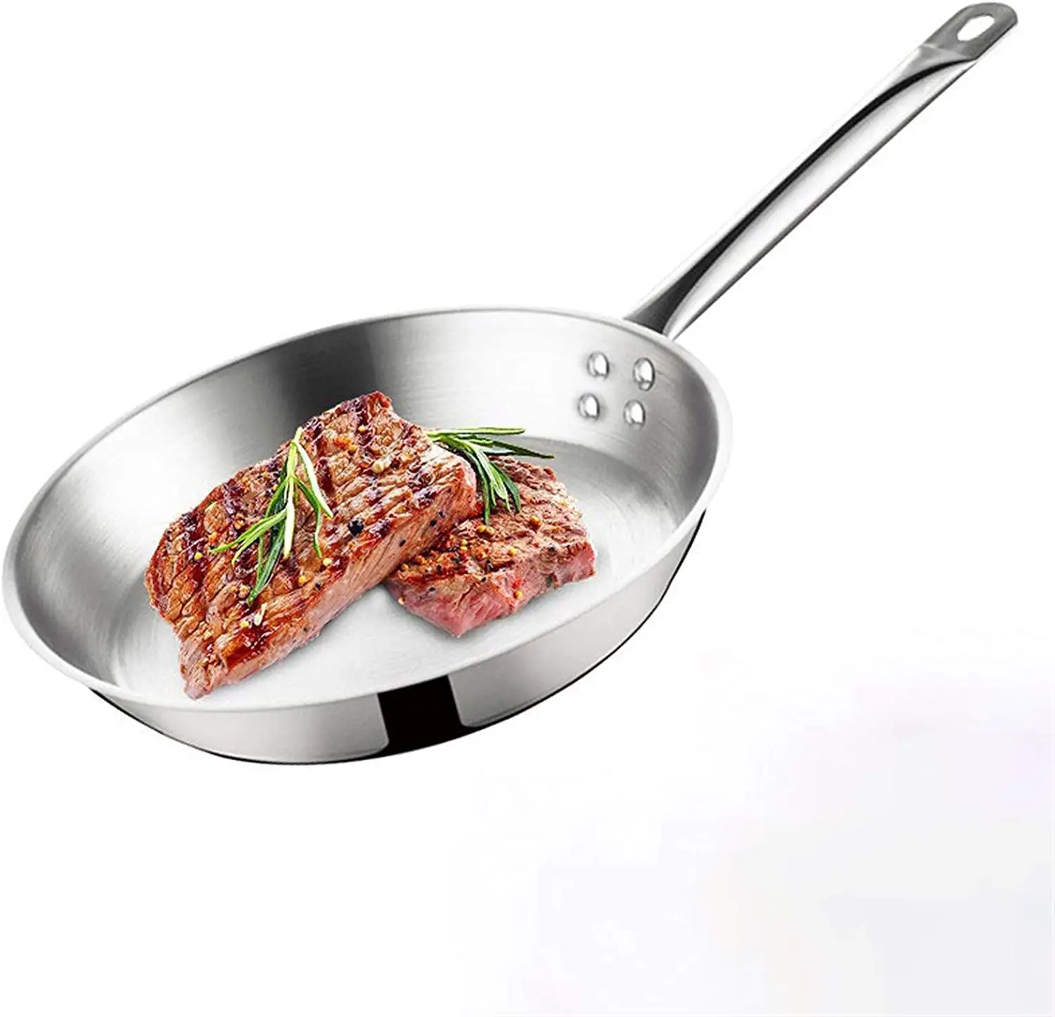 Amazon.com: KNMQZSQ Stainless Steel Composite Bottom Frying Pan, Non ...