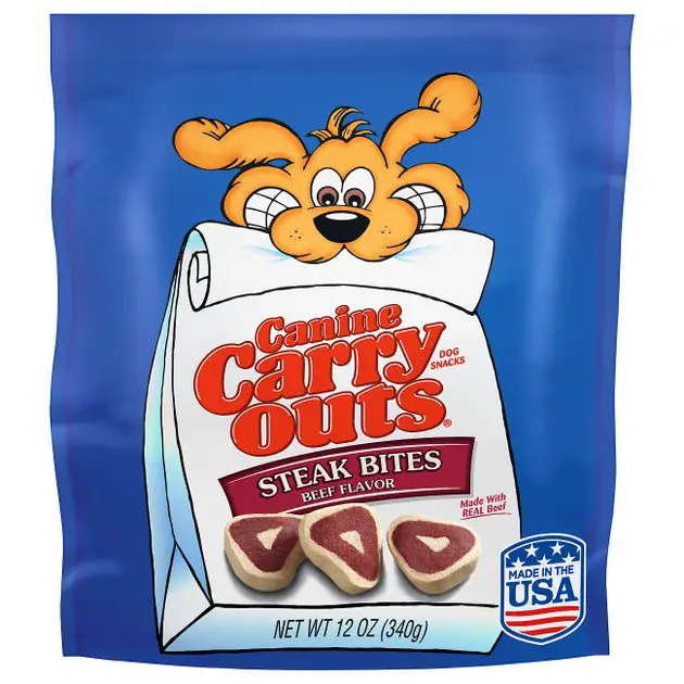 Canine Carry Outs Steak Bites Beef Flavor Dog Treats, 12