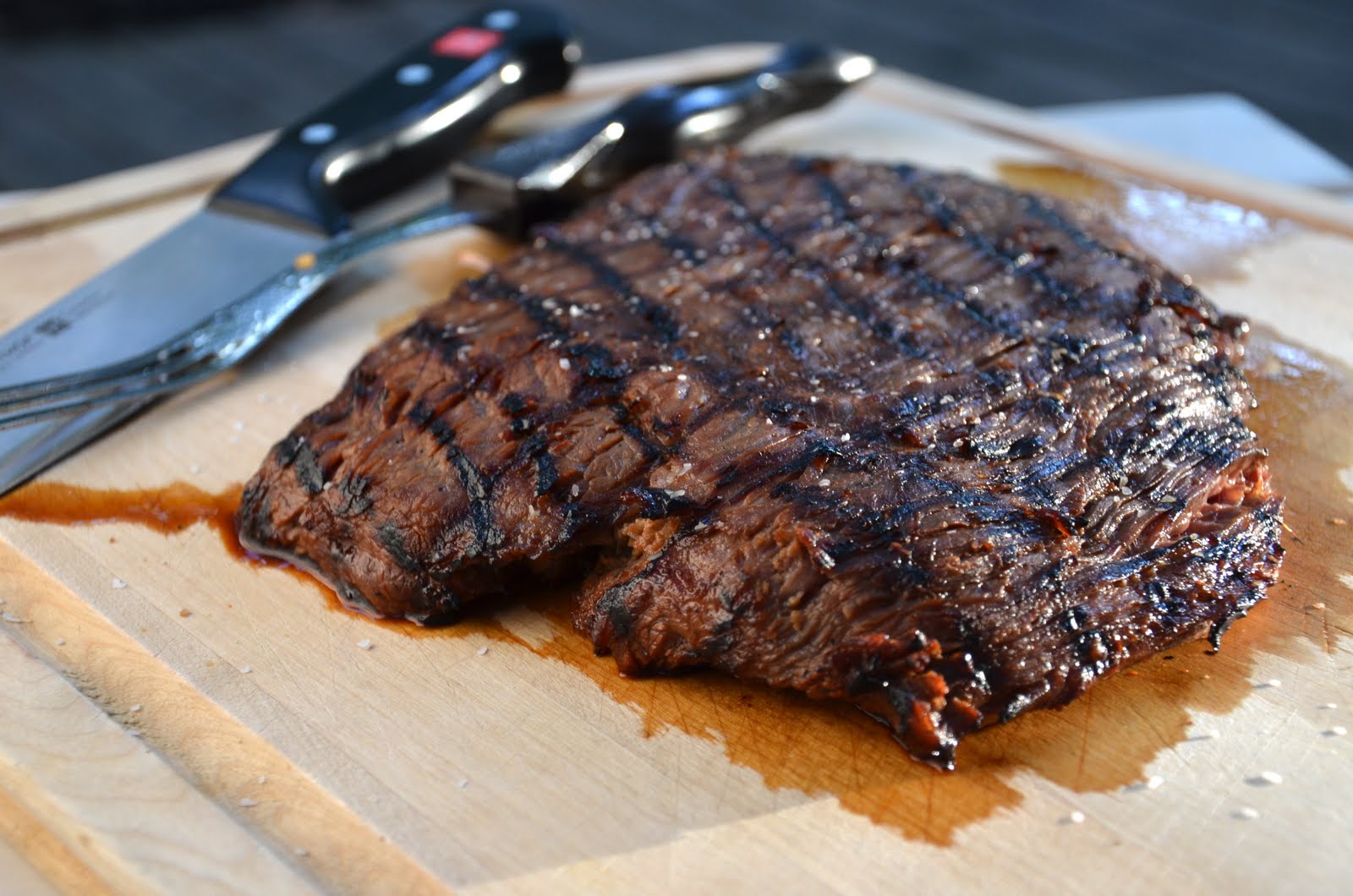carlyklock: Marinated, Grilled Flank Steak