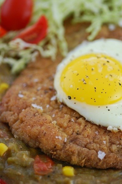 Chicken Fried Steak with Green Chili &  Egg Recipe by ...