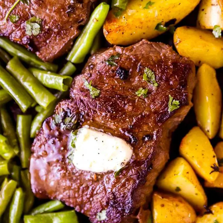 Cook your top sirloin steak on a sheet pan in the oven with potatoes ...