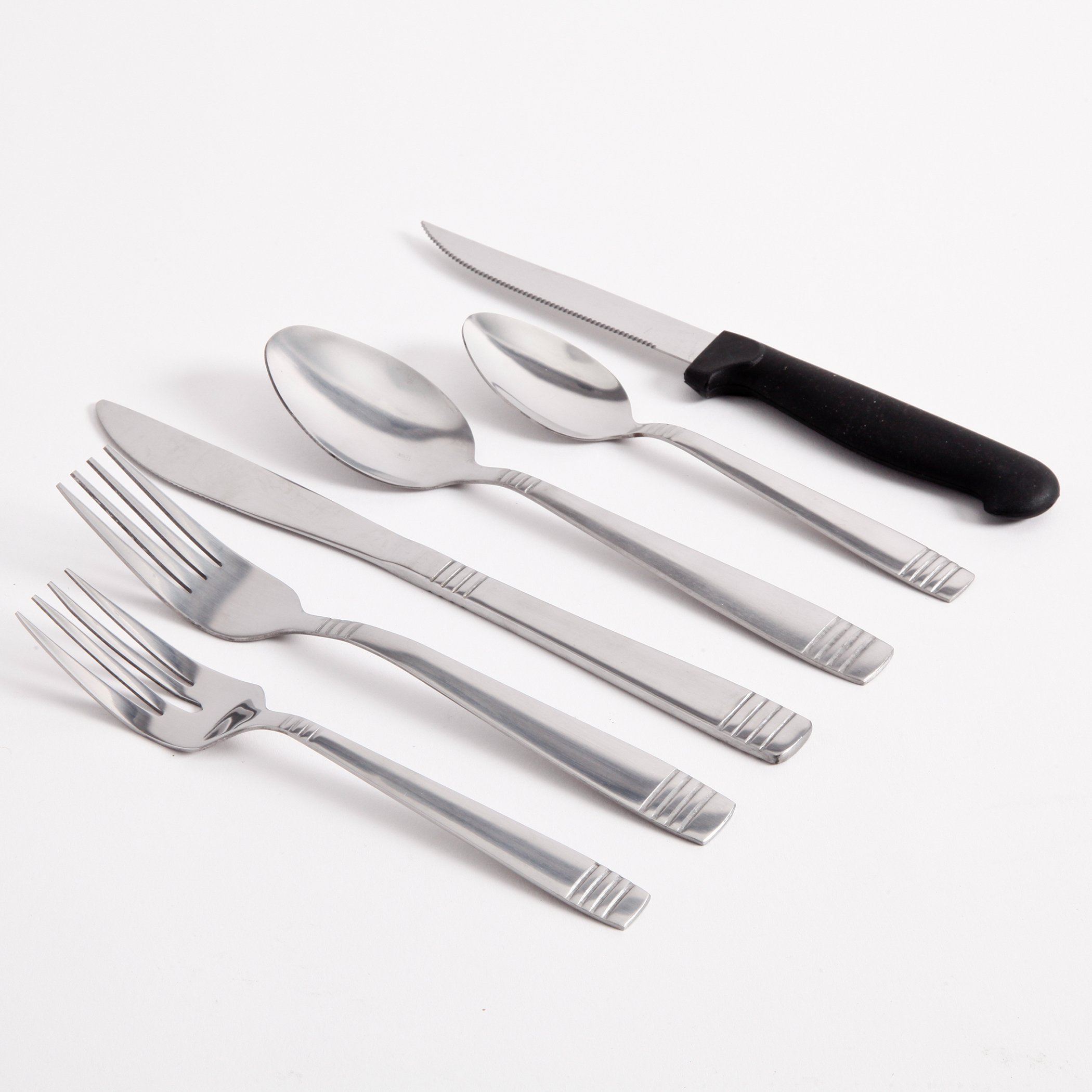 Essential Home Flatware Set with Steak Knives