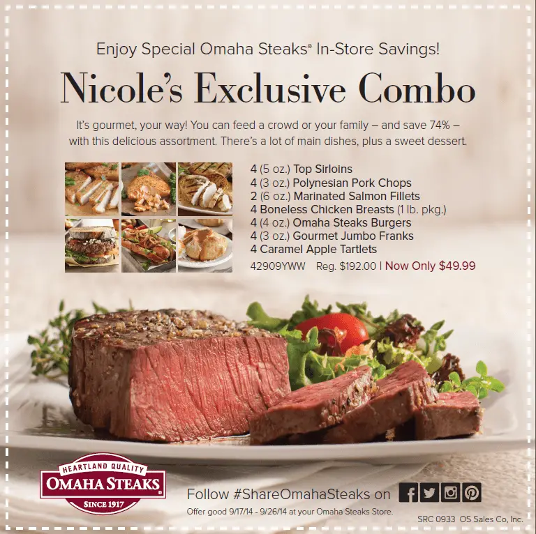 Exclusive Omaha Steaks Deal! Save 74% In