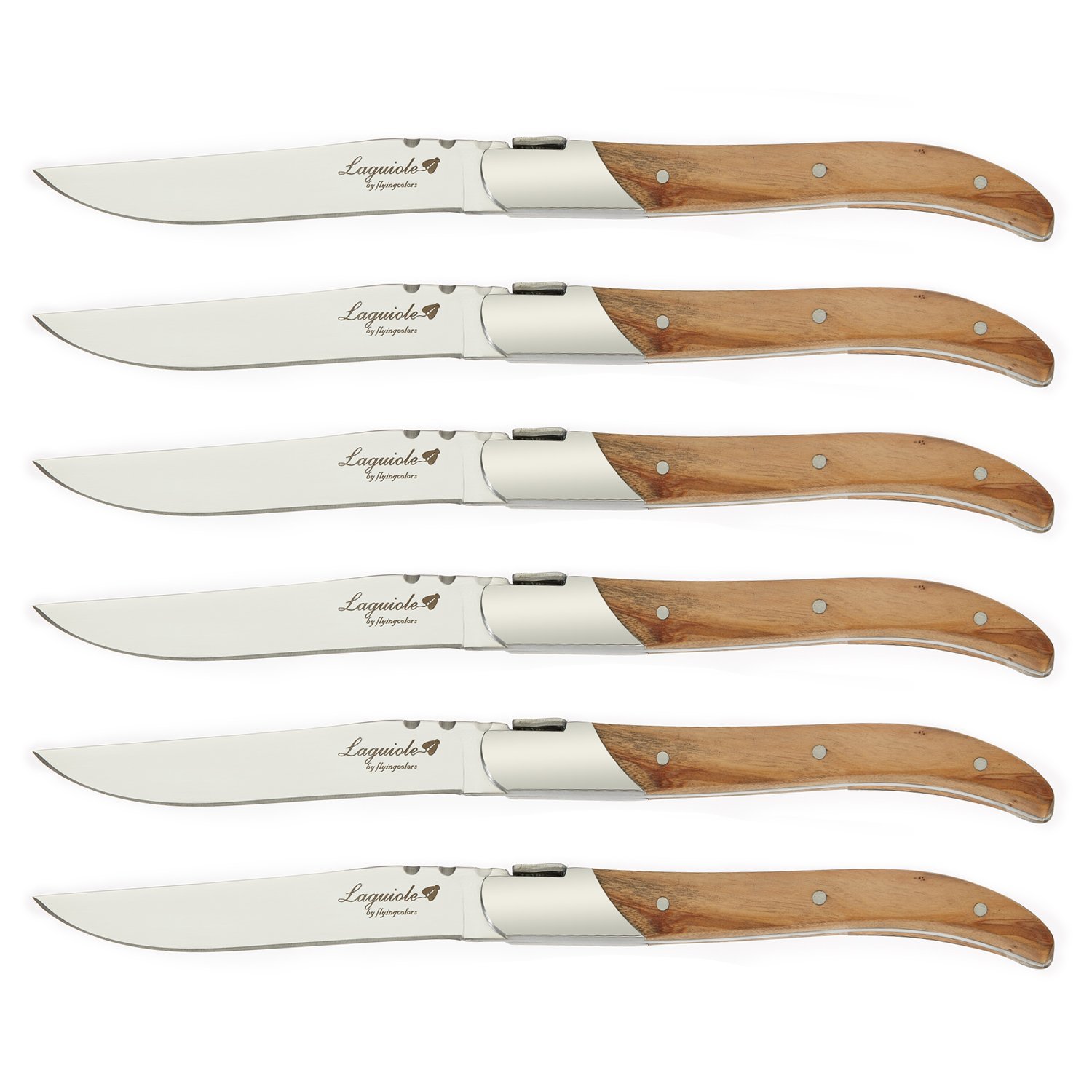 FLYINGCOLORS Flying Colors Laguiole Steak Knife Set. Stainless Steel ...