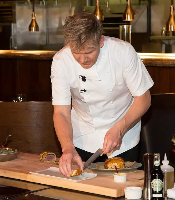 Gordon Ramsay Demonstrates Cooking Techniques at Gordon Ramsay Steak at ...