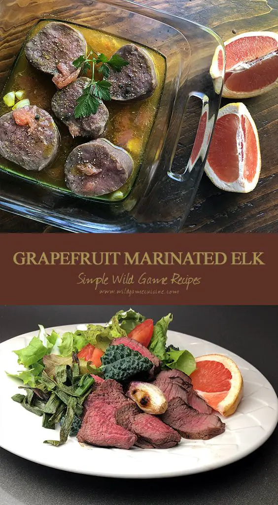Grapefruit Marinated Elk Steak
