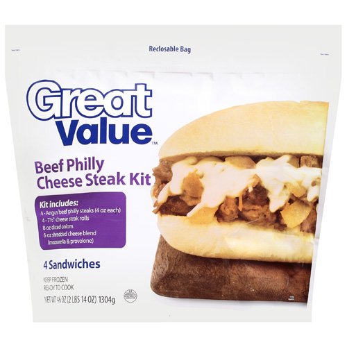 Great Value Gv Beef Philly Cheese Steak Kit