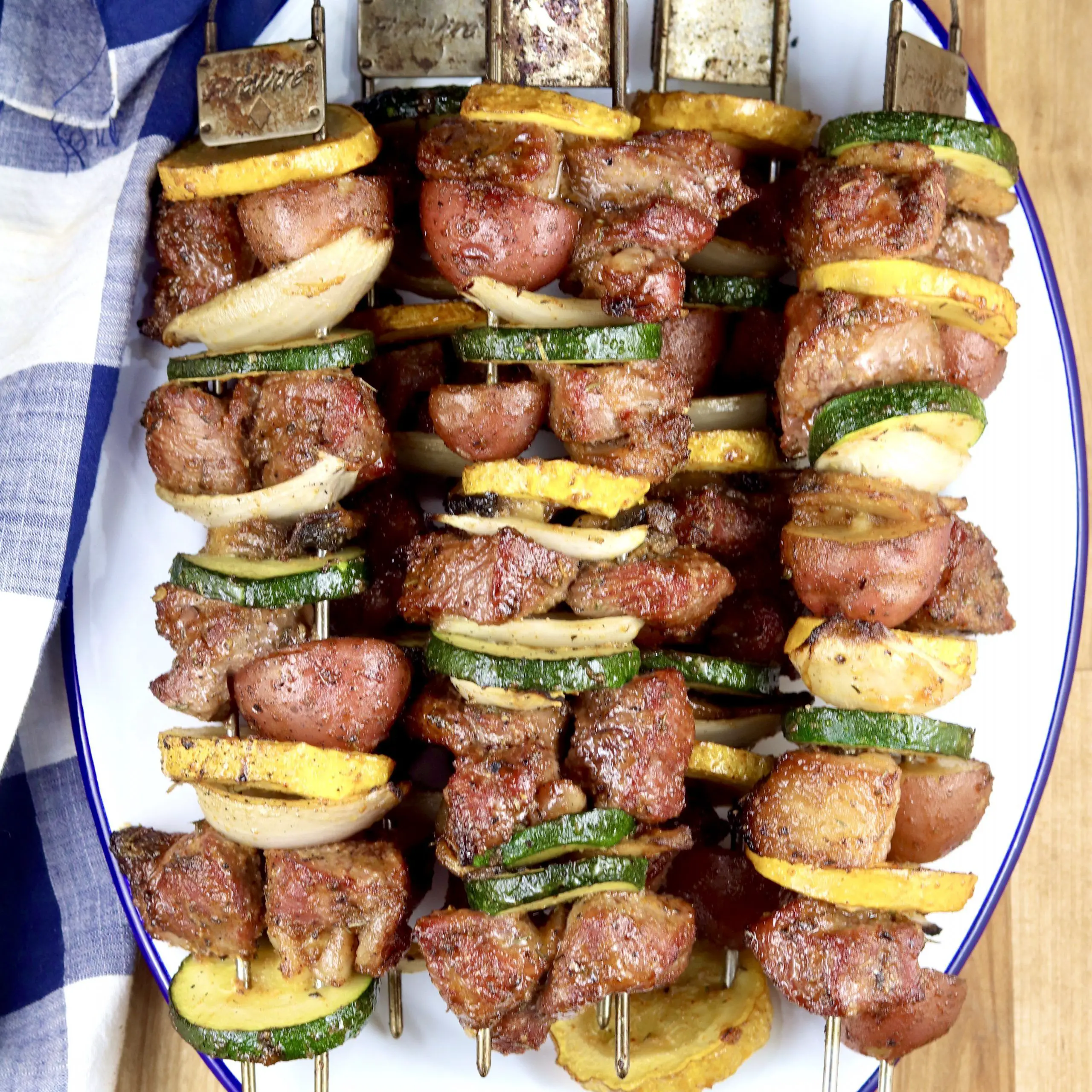 Grilled Steak Kabobs {with Summer Vegetables}