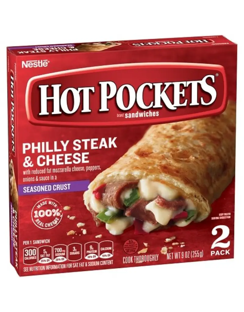 Hot Pockets Philly Cheese Steak, 9 oz, 8 ct