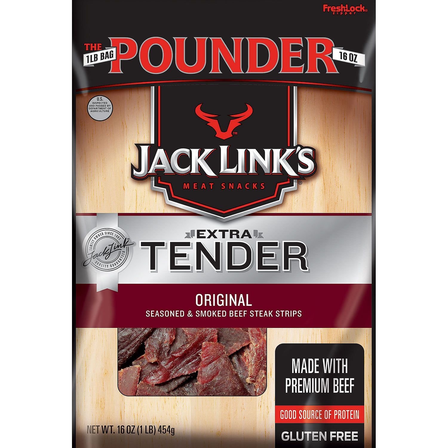Jack Links Extra Tender Original Beef Steak Strips (16 oz ...