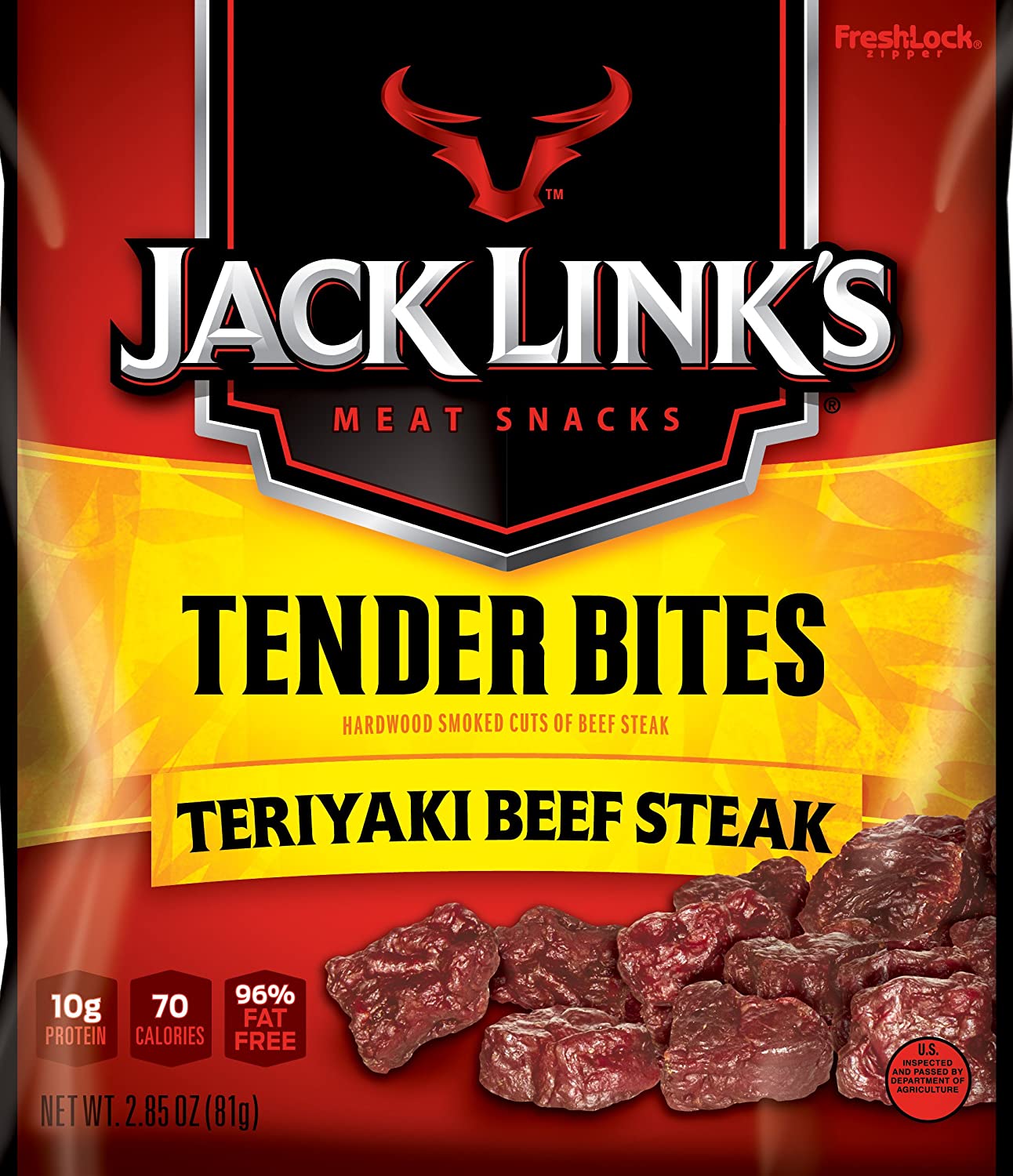 Jack Links Premium Cuts Beef Steak Tender Bites, Teriyaki, 2.85