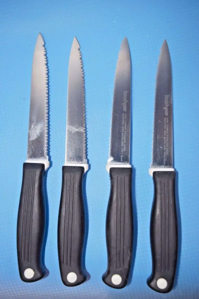 Kershaw 9921 Set 4 Steak Knives Knife High Carbon Stainless Steel Inox ...