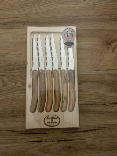 Laguiole Jean Dubost Steak Knife Set Of 6 Olivewood Made ...