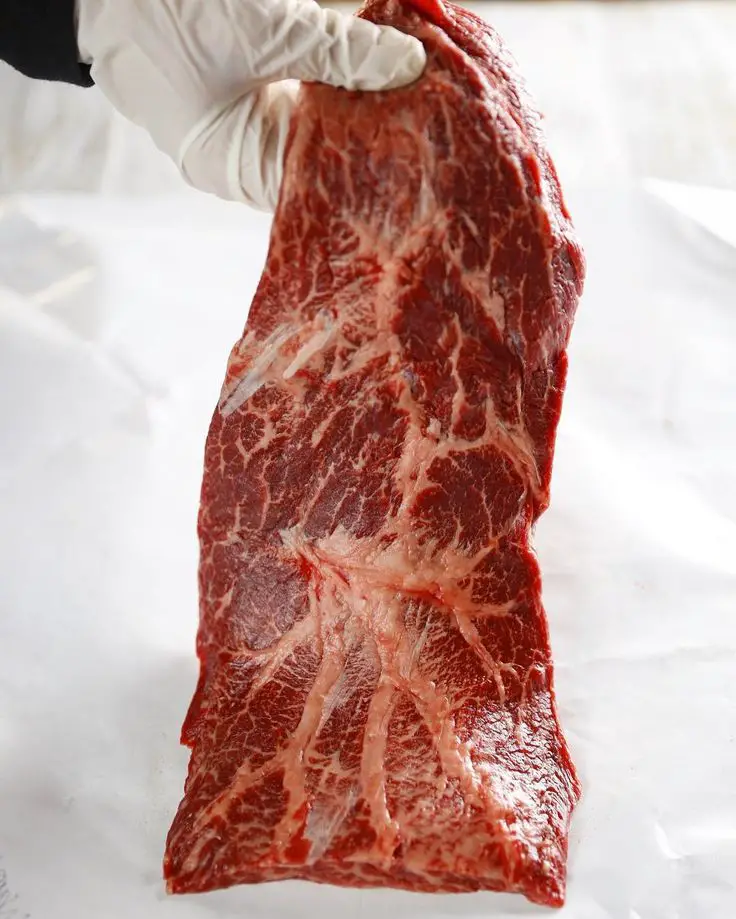 Look at this amazing piece of Wagyu Flat Iron Steak! The marbling is ...