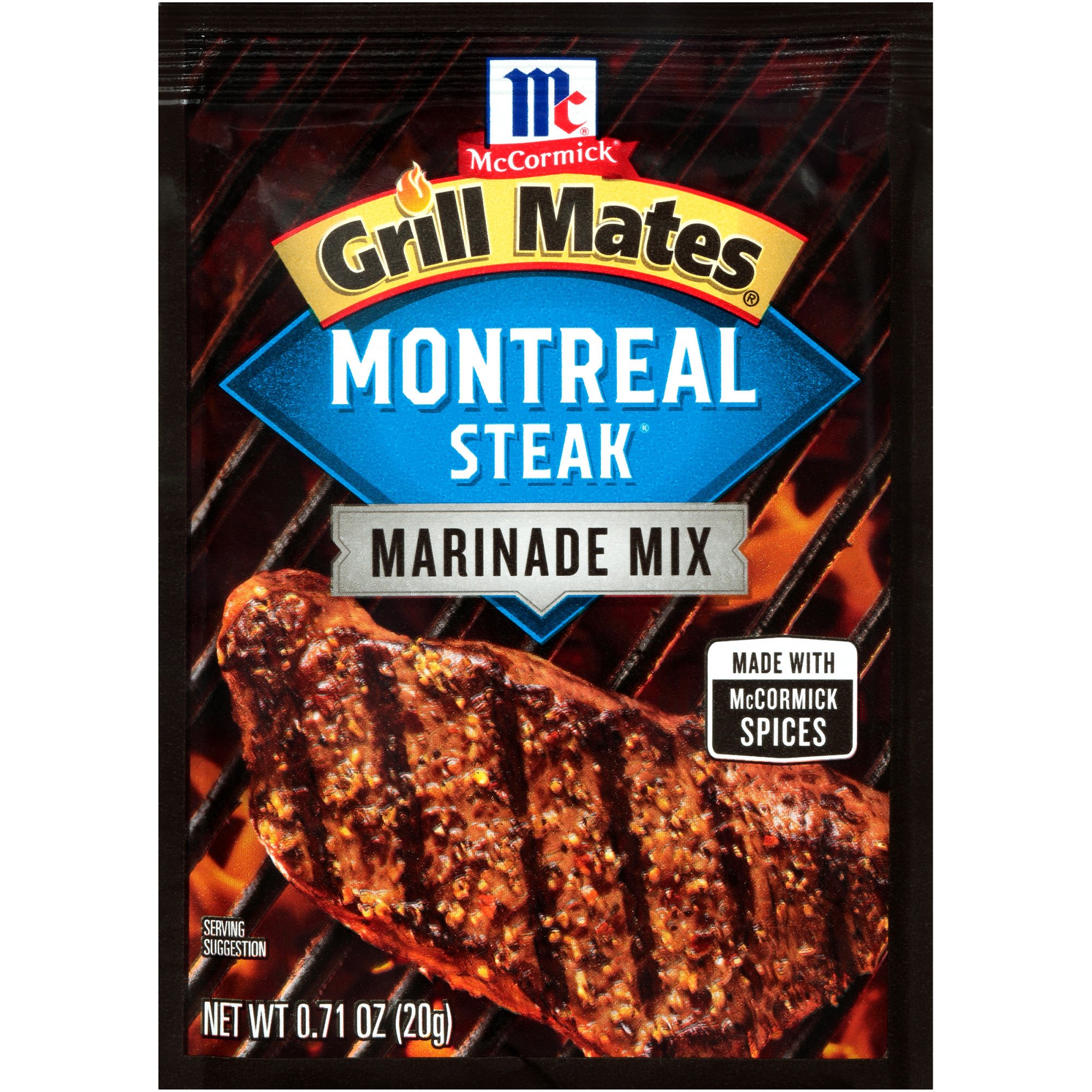 McCormick Grill Mates Montreal Steak Marinade Mix, 0.71 oz ...