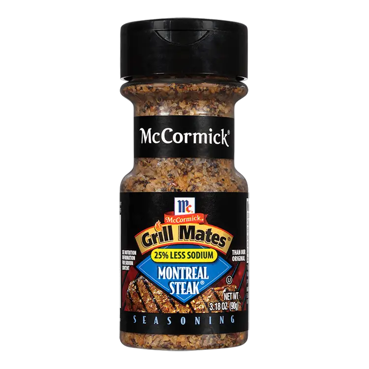 McCormickÂ® Grill MatesÂ® 25% Less Sodium Montreal Steak Seasoning ...