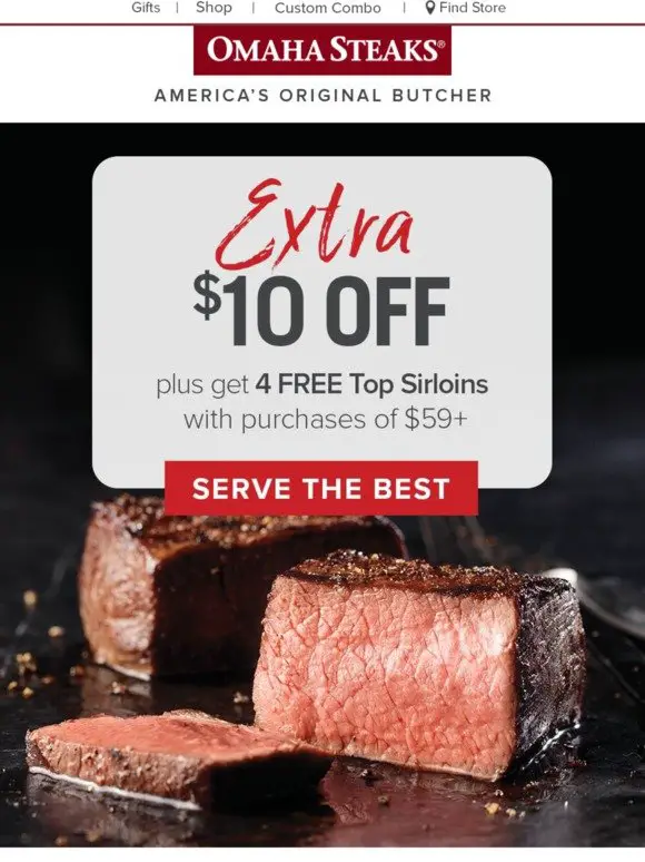 Omaha Steaks: $10 OFF + FREE Steaks! Get ready for ...