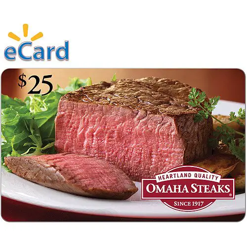 Omaha Steaks $25 Gift Card (email Delivery)