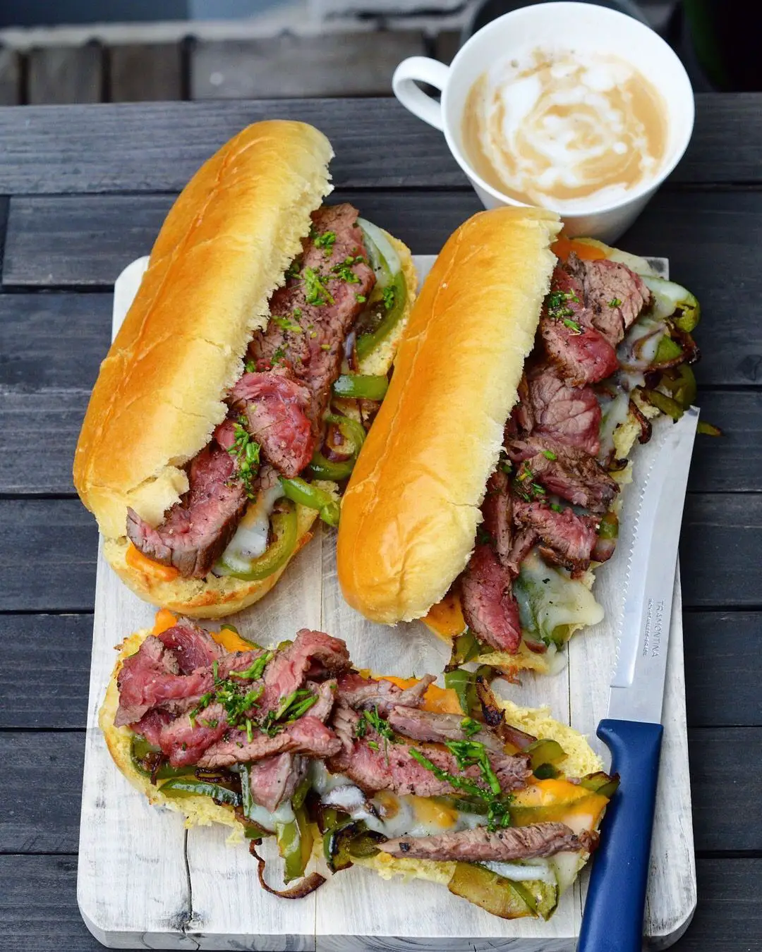 Philly cheese steak sandwich recipe. My take on a ?Philly cheese steak ...