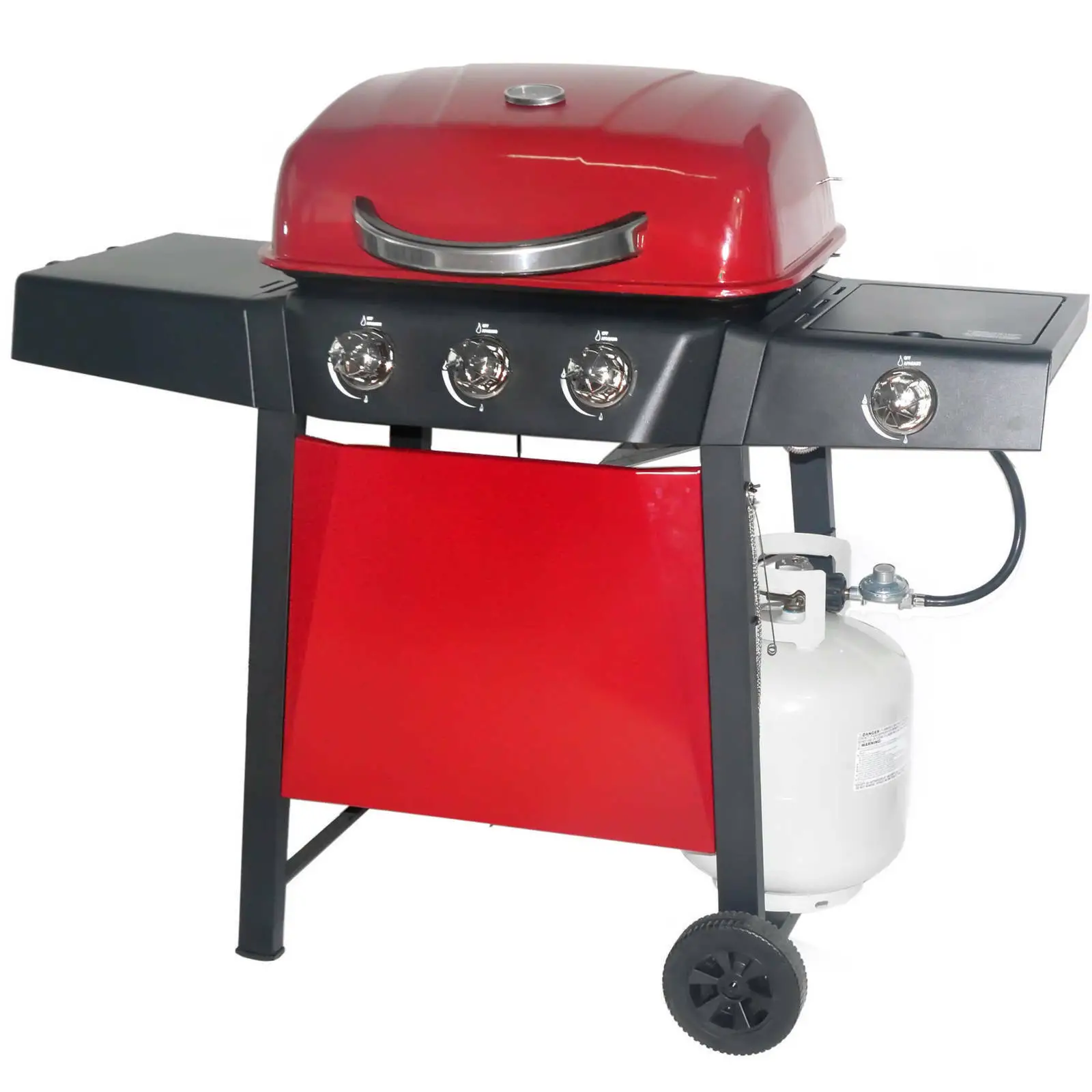 Propane Gas Grill 3 Burners Backyard Barbecue Outdoor Cooking w/ Side ...