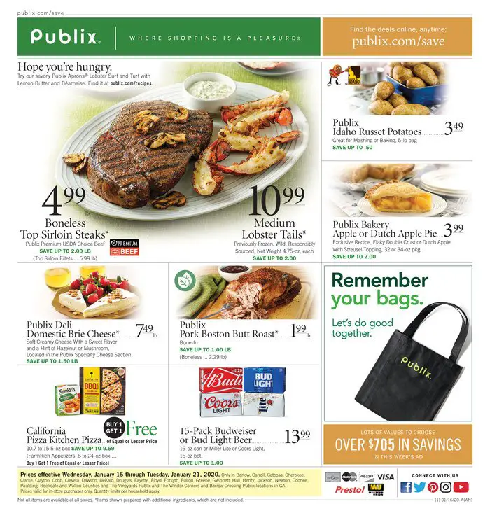 Publix Grocery Sale Weekly Ad valid from Jan 15