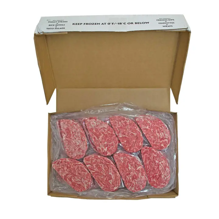 Raw Philly Beef Steaks 40/4 Oz