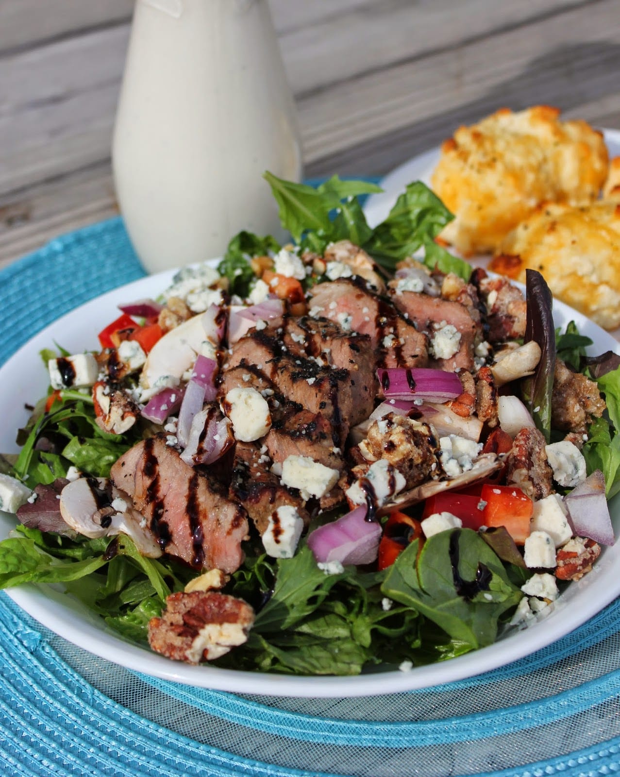 Sliced Steak Salad + Horseradish Dressing Recipe (Restaurant Copycat ...