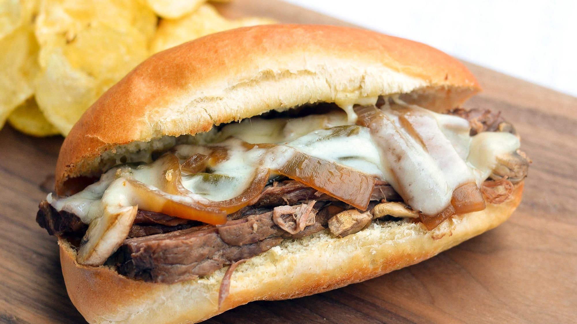 Slow Cookers Philly Cheese Steak Sandwiches