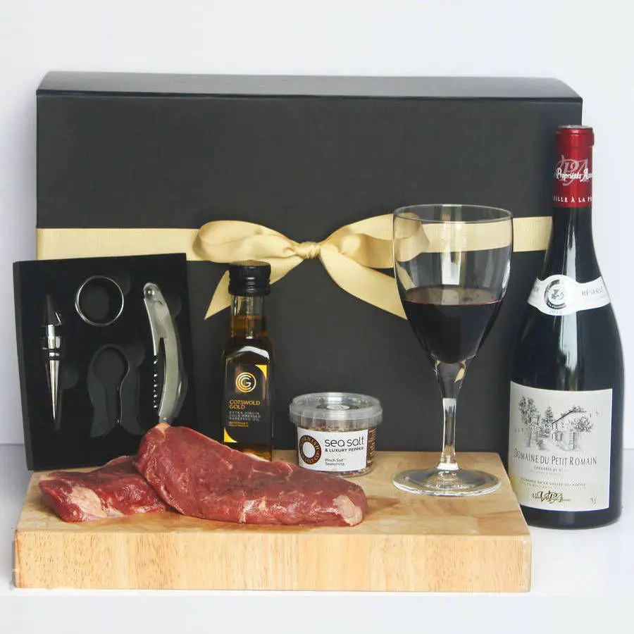 Steak And Wine Gift Box