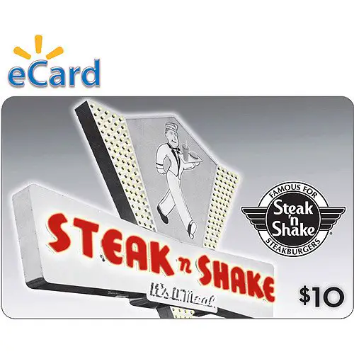 Steak n Shake $10 Gift Card (email delivery)