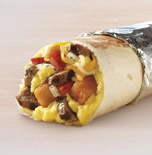 Taco Bell Steak Grande Toasted Breakfast Burrito Nutrition Facts