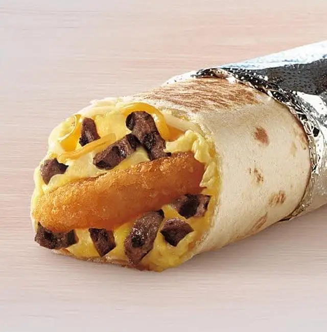 Taco Bell Steak Hash Brown Toasted Breakfast Burrito Nutrition Facts