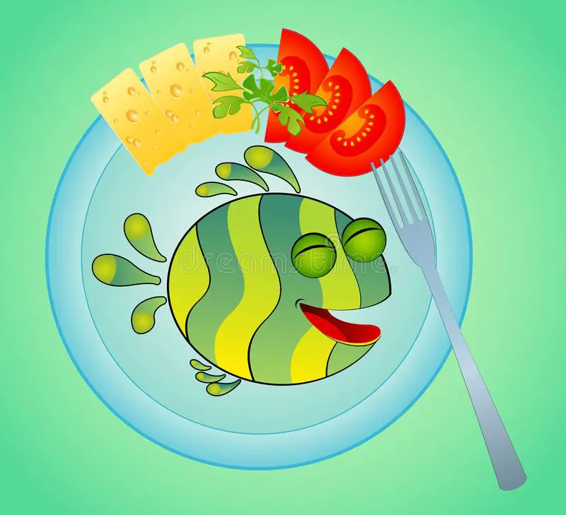Tasty delicious fish stock vector. Illustration of plate
