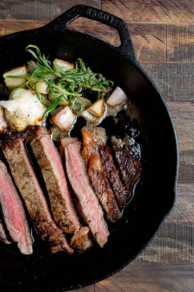 The Best Ribeye Cast Iron Skillet Steak (with video)