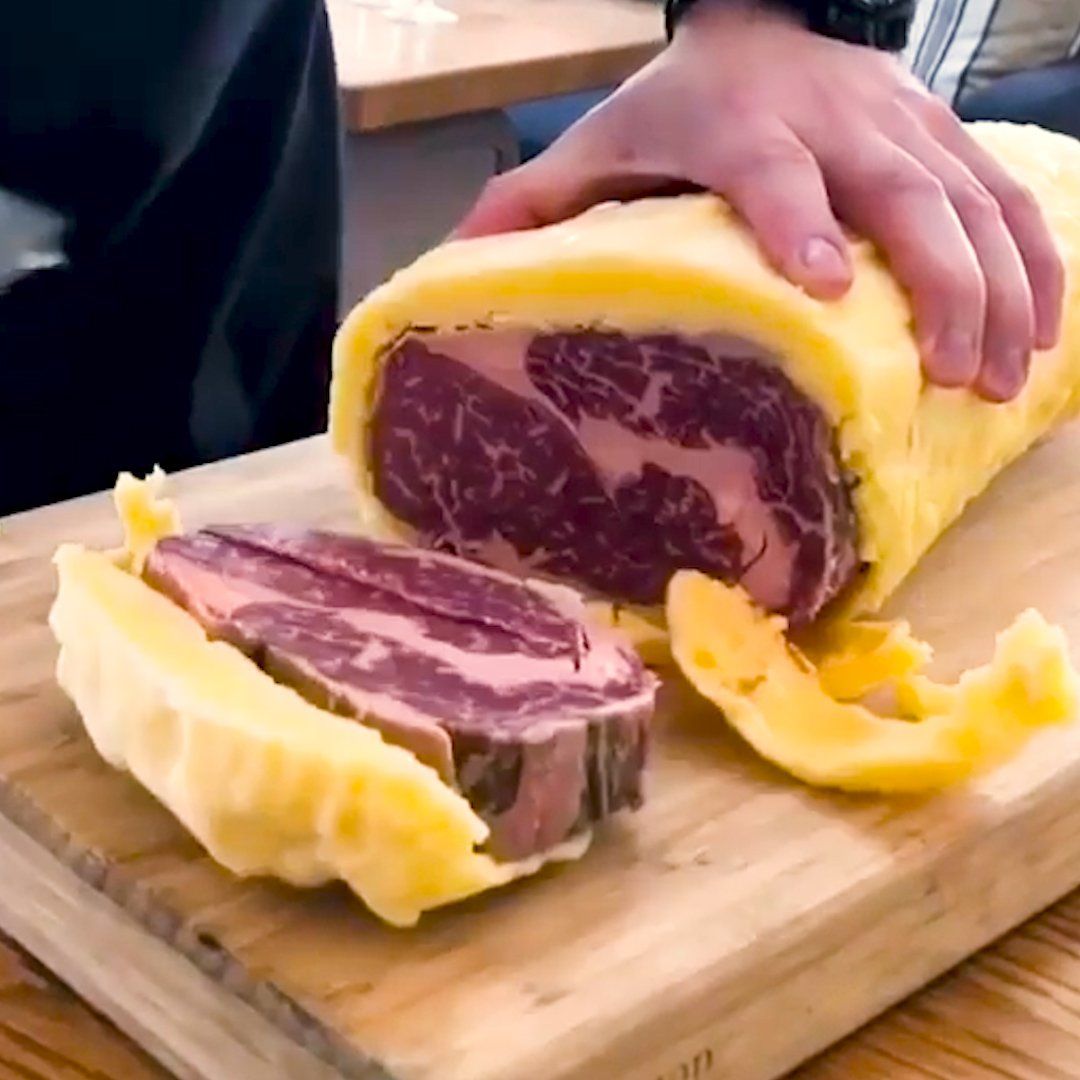 This hotel is ageing its steaks in logs of butter 