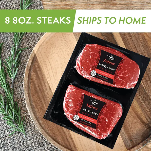 Thomas Farms Wagyu Beef Sirloins, Eight 8 oz Steaks