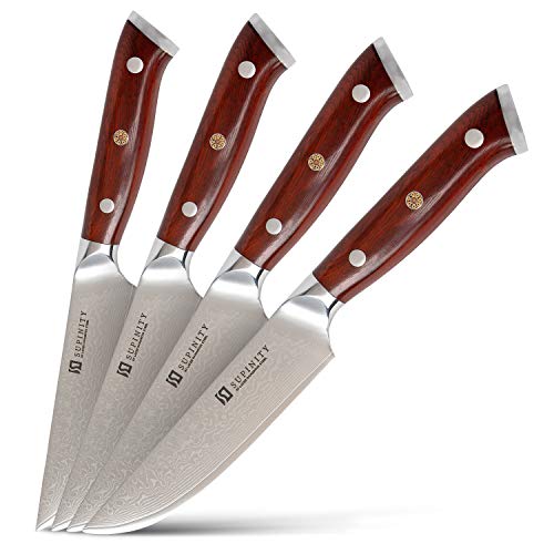 Top 8 Damascus Steak Knives  Chefs Knives  SkrowKni