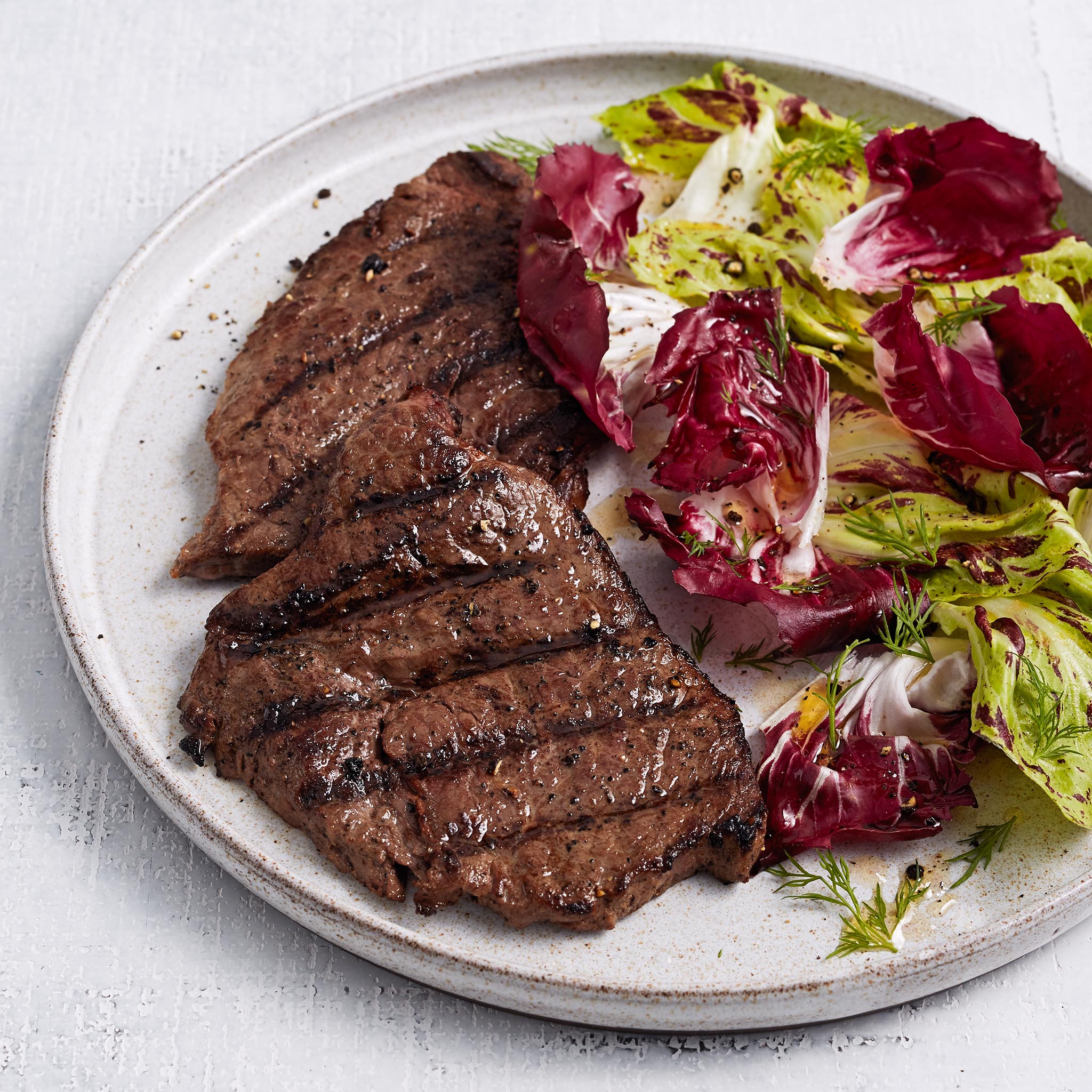 Top Sirloin Steak with Radicchio and Dill Dressing  Wild Fork Foods