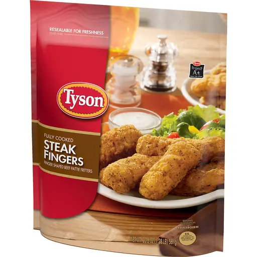 Tyson® Fully Cooked Breaded Steak Fingers, 1.28 lb. (Frozen)