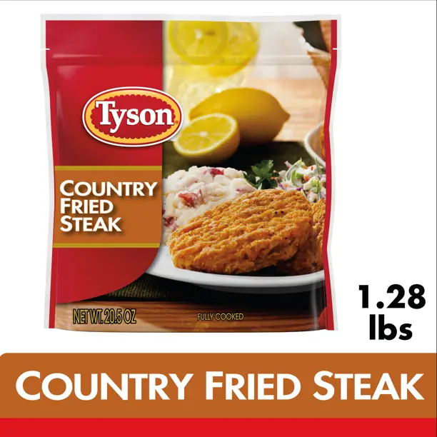 Tyson Fully Cooked Country Fried Steak Patties, 1.28 lb ...