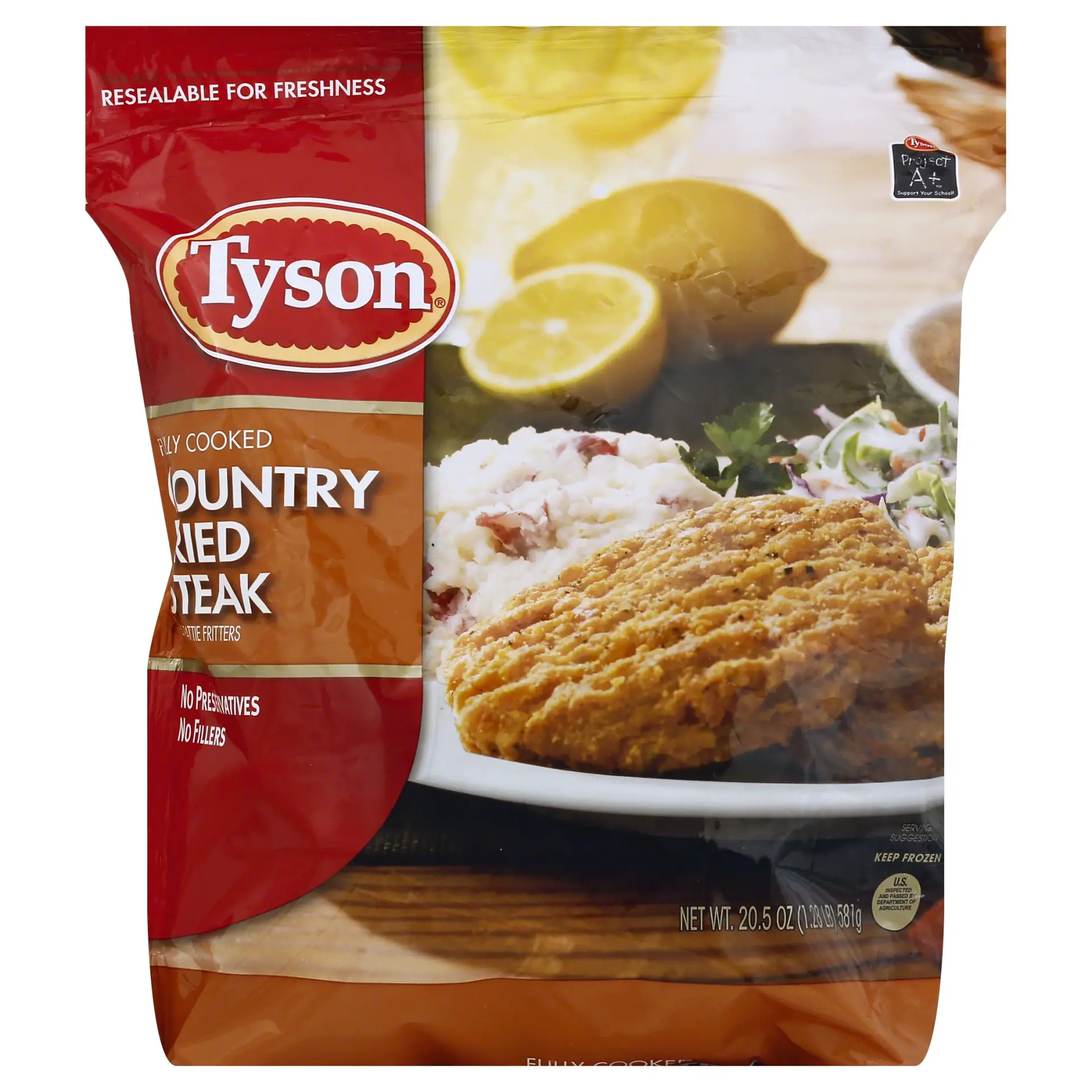 Tyson Fully Cooked Country Fried Steak Patties 20.5 oz
