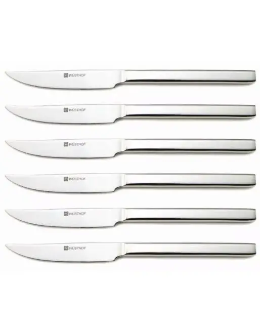 Wusthof 6 Piece Stainless Steel Steak Knife in package for sale online ...