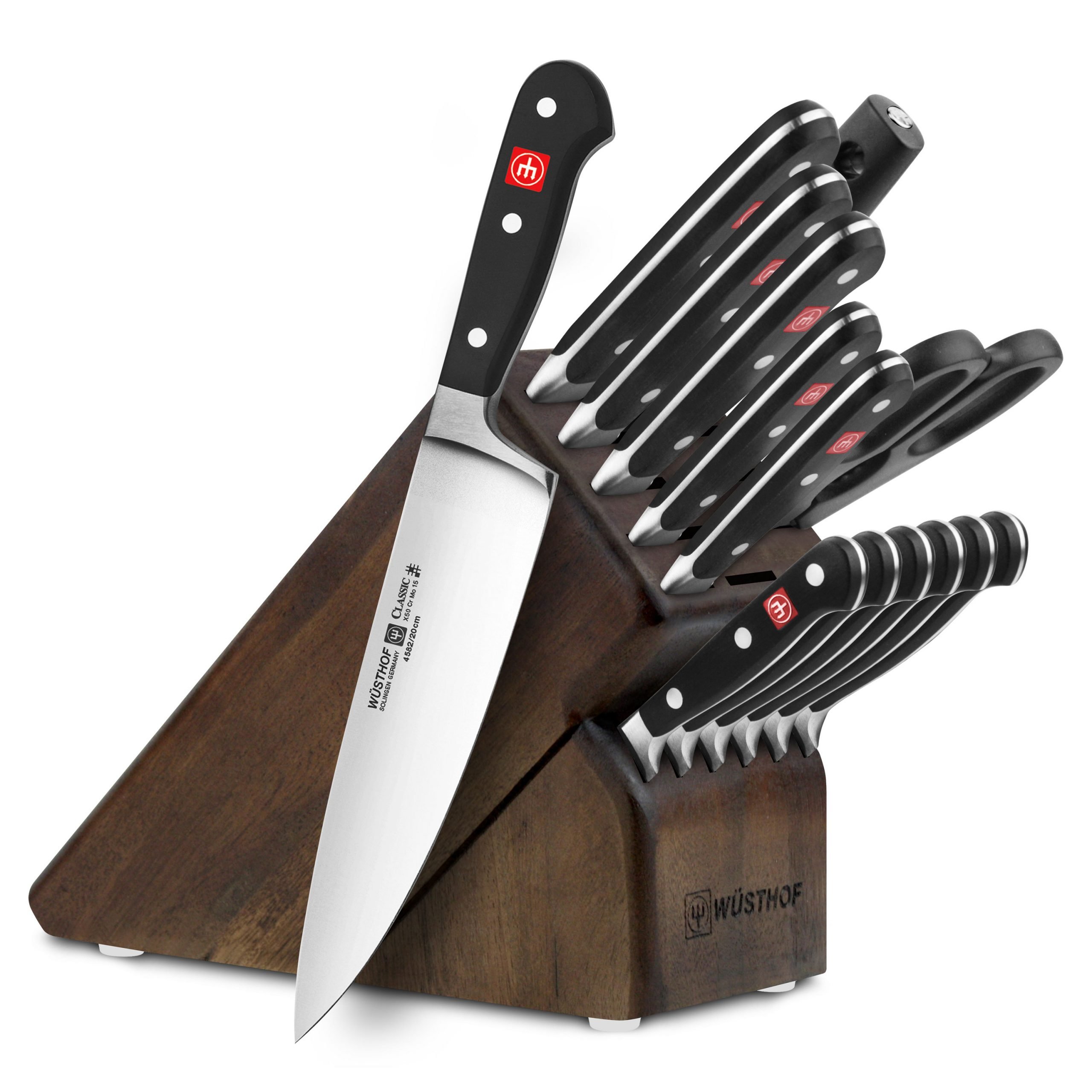 Wusthof Classic Knife Block Set with Forged Steak Knives ...