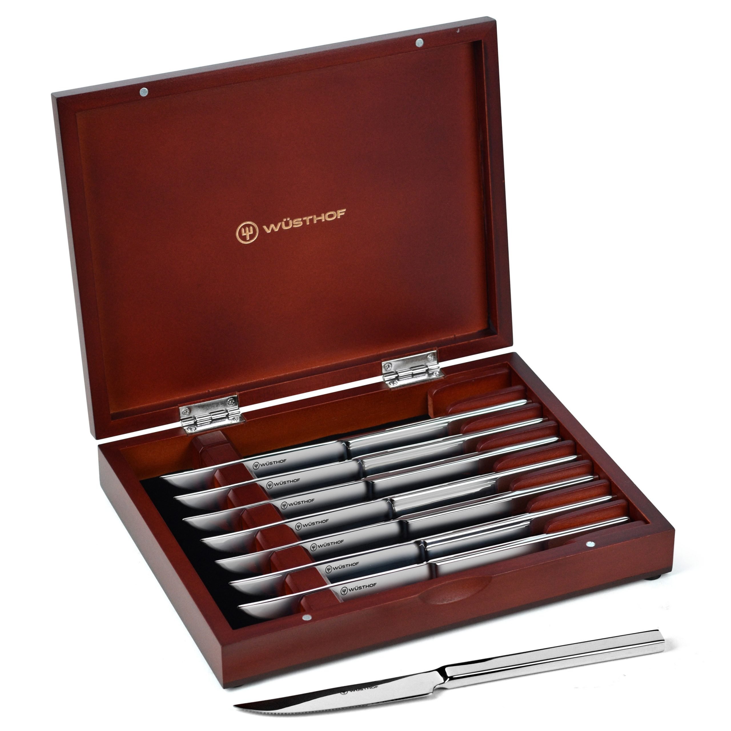 Wusthof Steak Knives Set of 8 Presentation Stainless Steel with Case ...