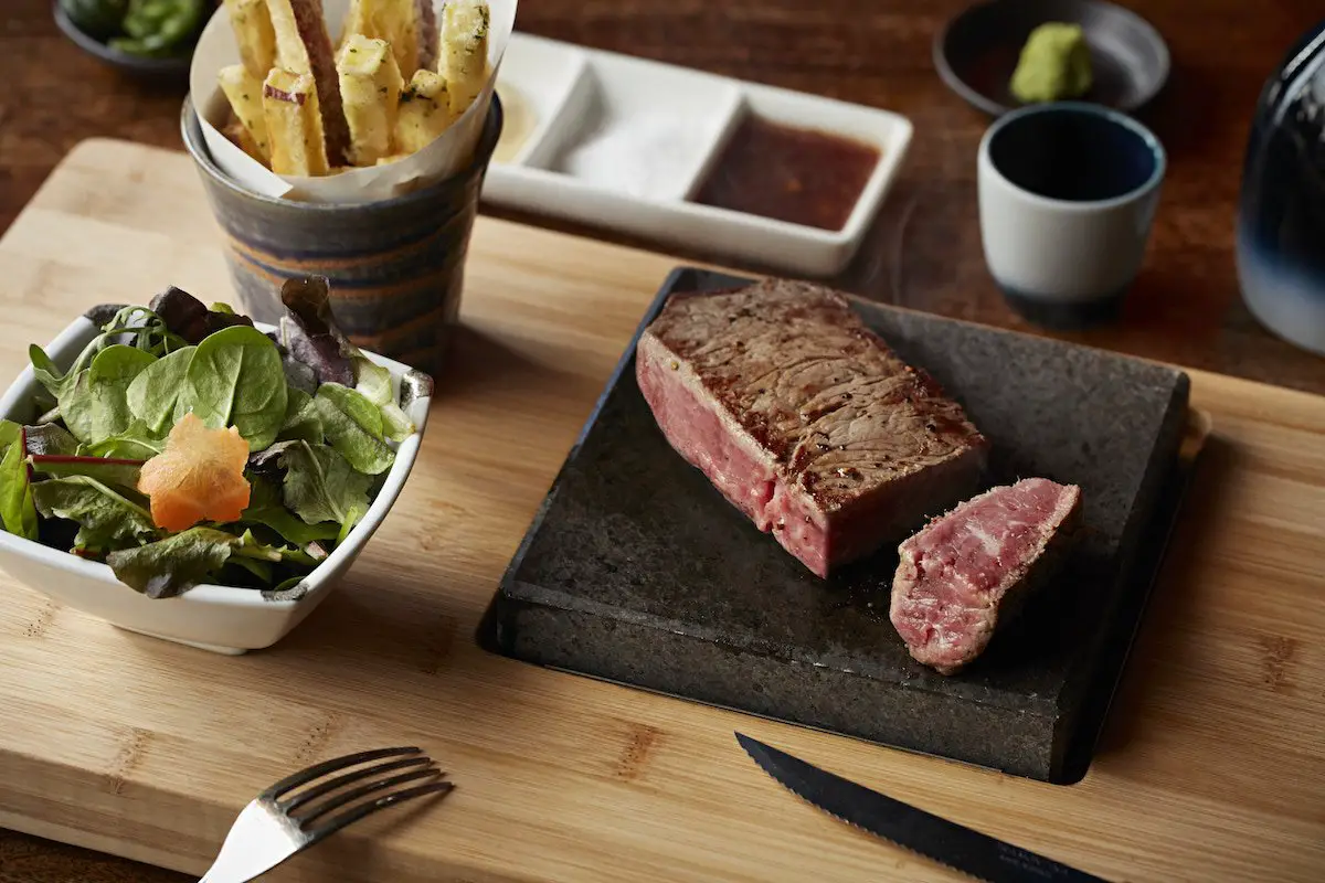 You simply must try the Lava Stone Wagyu Steaks at Sakagura